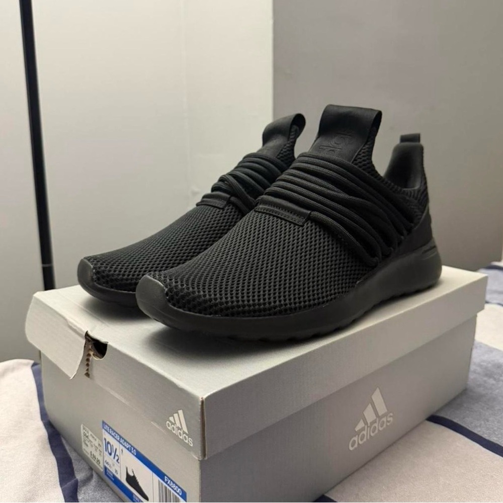 adidas Men’s Black Knit Slip-On Sneakers